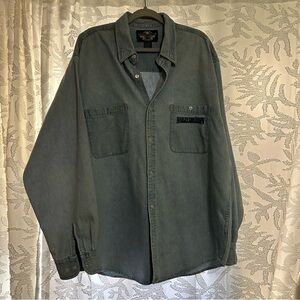 Harley-Davidson Men's Light Blue Chambray-XL